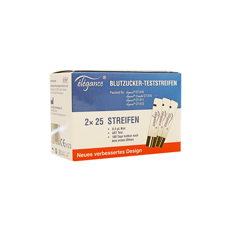 نوار تست قند خون الگانس بسته 50 عددی - تلومر