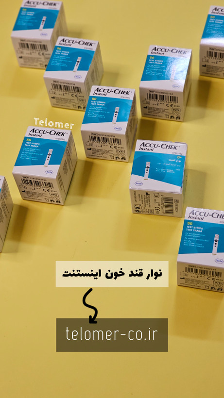 نوار تست قند خون اکیو چک مدل اینستنت بسته 50 عددی - تلومر