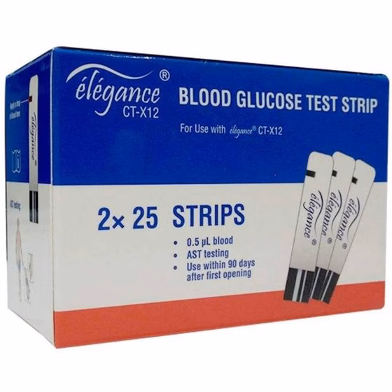 نوار تست قند خون الگانس بسته ۵۰ تایی انقضا ۳/۲۰۲۷