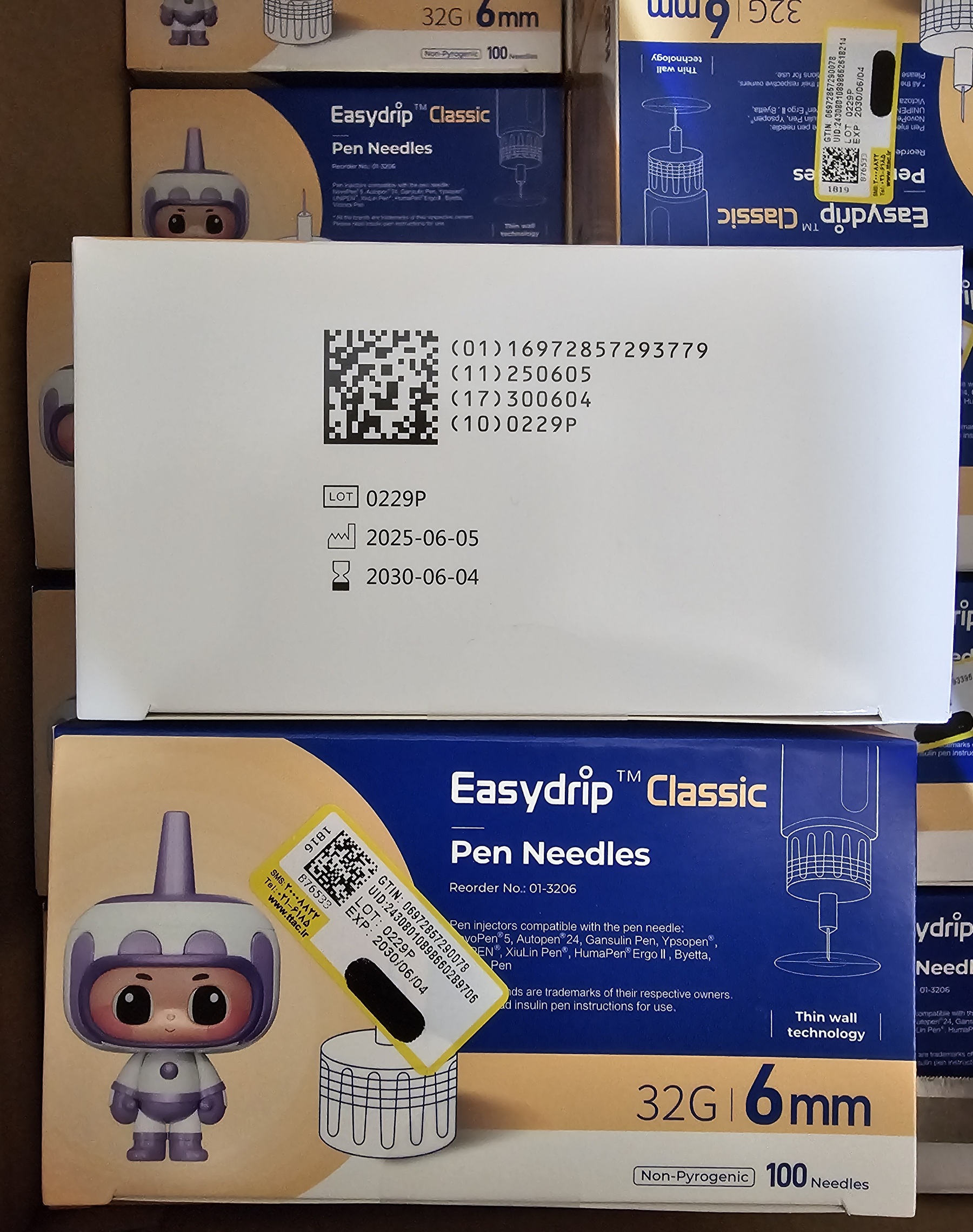 سرسوزن قلم انسولین ایزی دریپ سایز ۶ انقضا ۲۰۳۰